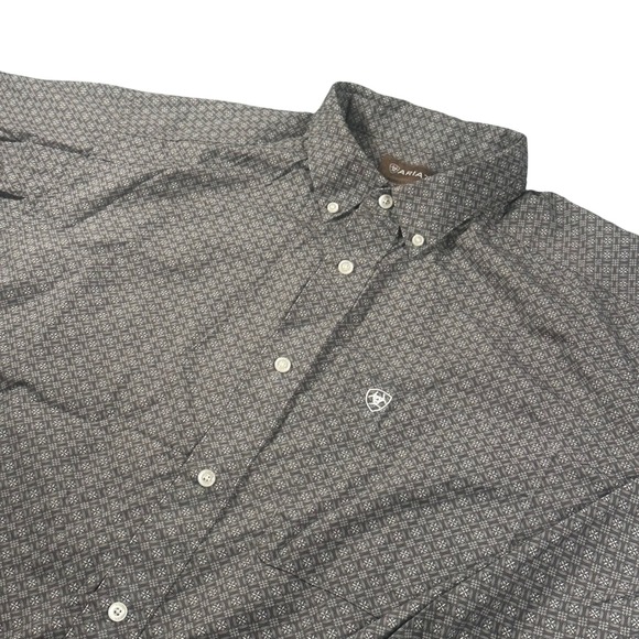 Ariat Western Men's XL Geometric Print Long Sleeve Button Up Shirt - Picture 1 of 8